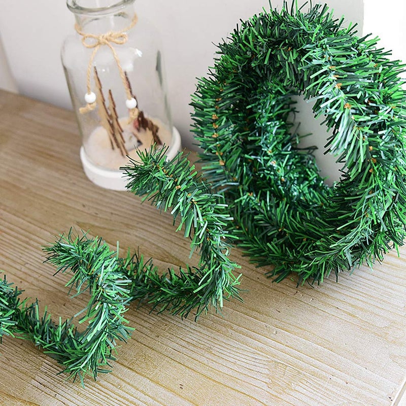 Lvydec 36 Feet Christmas Garland Clearance, 2 Strands Artificial Pine Garland Soft Greenery Garland for Holiday Wedding Party Decoration, Outdoor/Indoor Use - Image 2